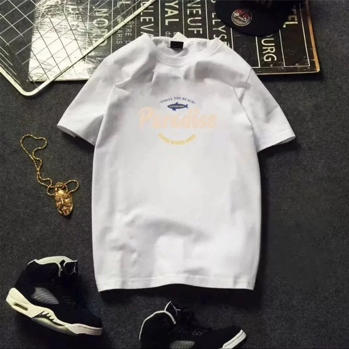 White 'Paradise' Graphic T-Shirt