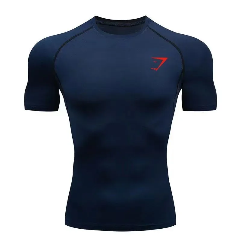 Navy Red '23' Compression Top