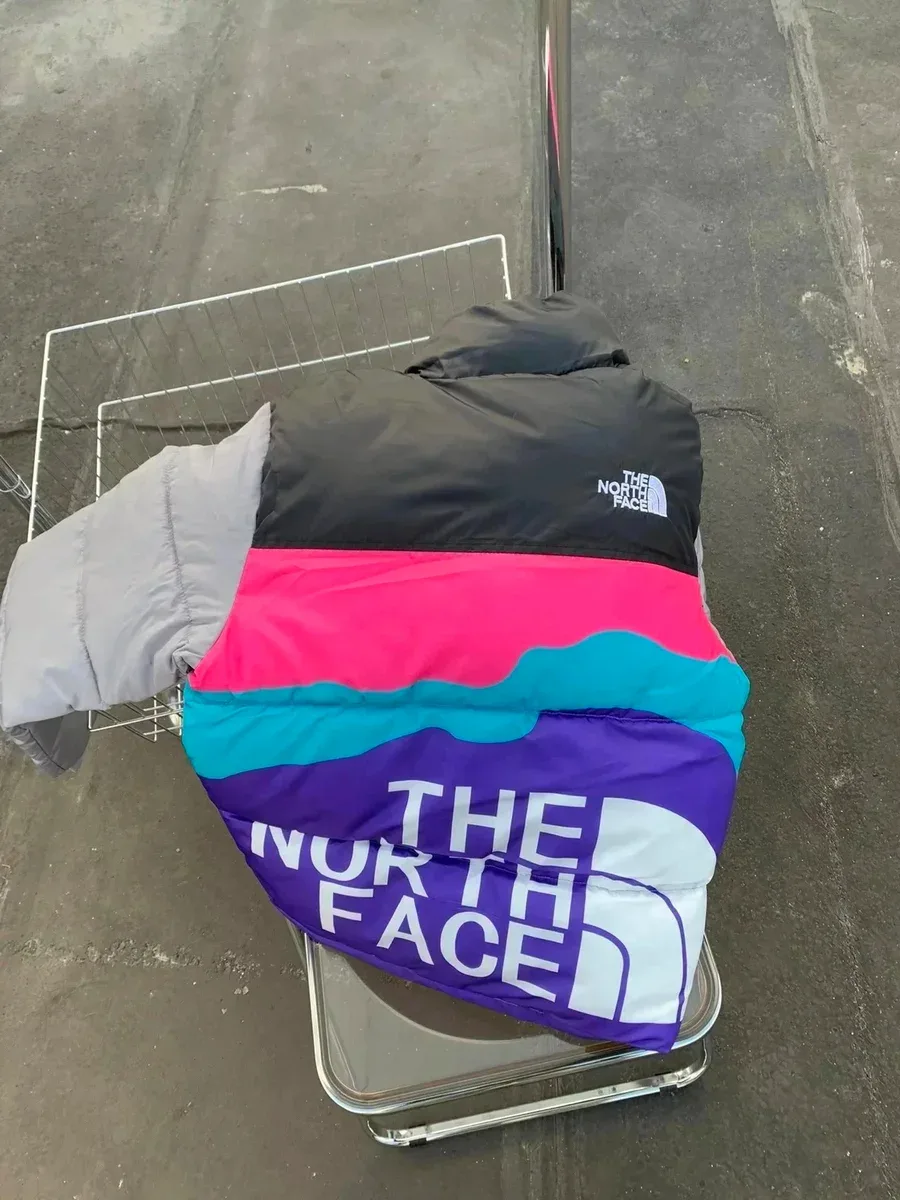 The North Face Nuptse Pink/Teal/Grey Vest