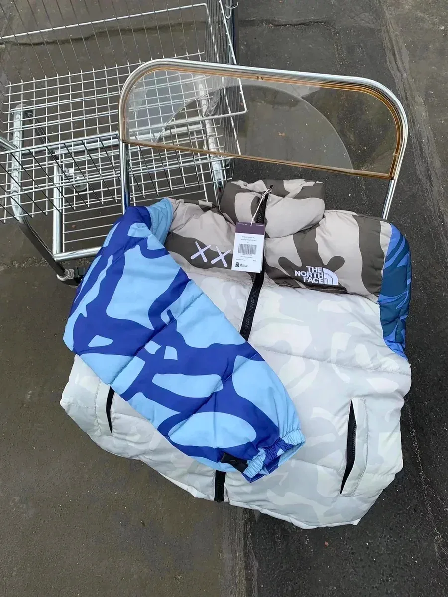 The North Face Nuptse Camo Blue Parka