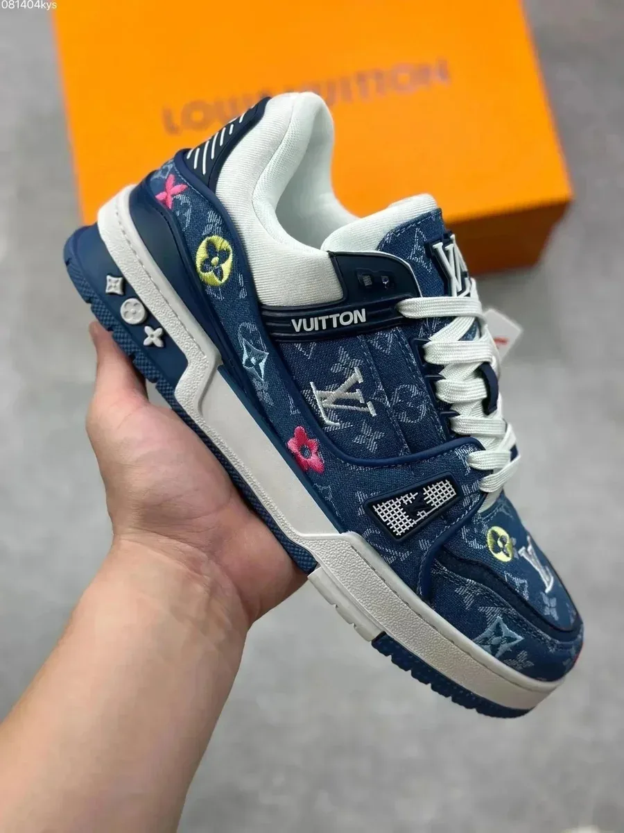 Louis Vuitton LV Trainer Denim Blue Sneakers