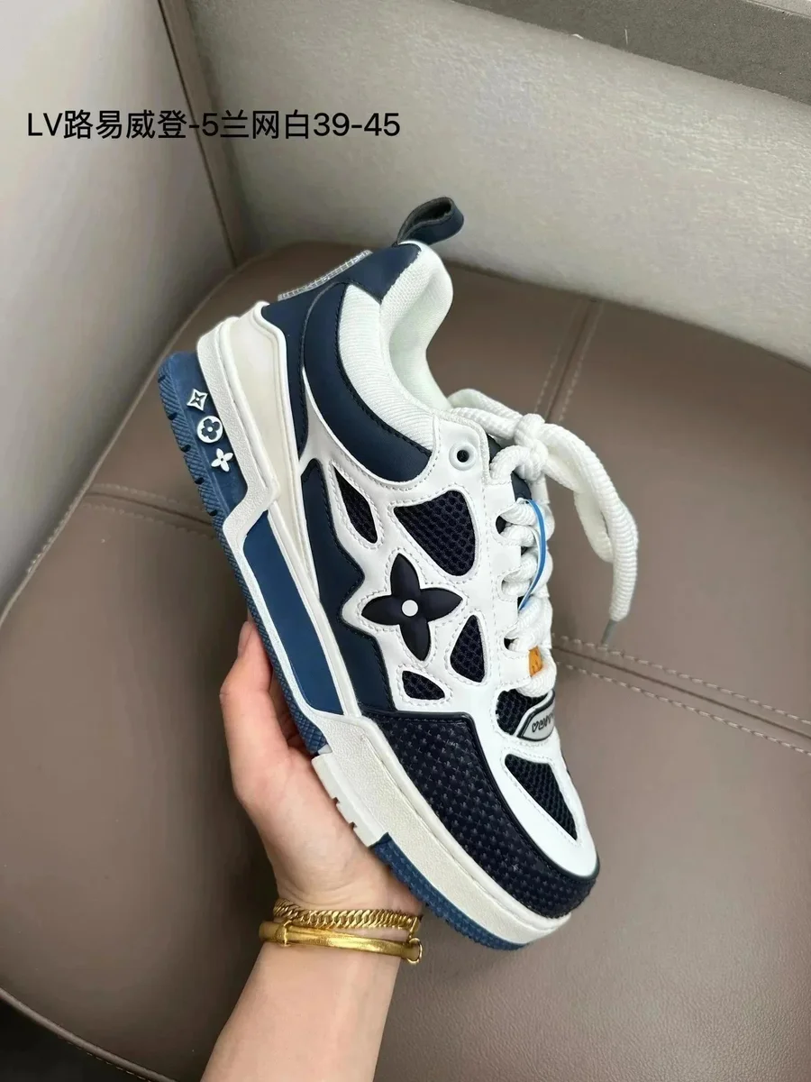 Louis Vuitton LV Trainer White/Blue Sneakers