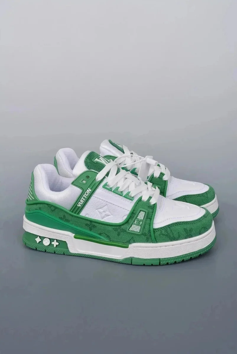 Louis Vuitton LV Trainer Green/White Sneakers