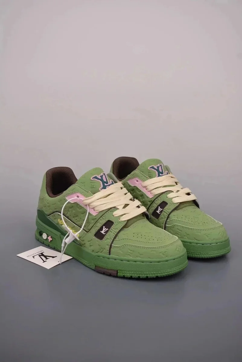Louis Vuitton LV Trainer Olive Green Sneakers