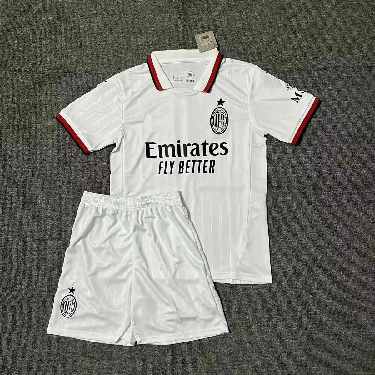 Nike AC Milan Air Force 1 White Away Kit Soccer Jersey & Shorts