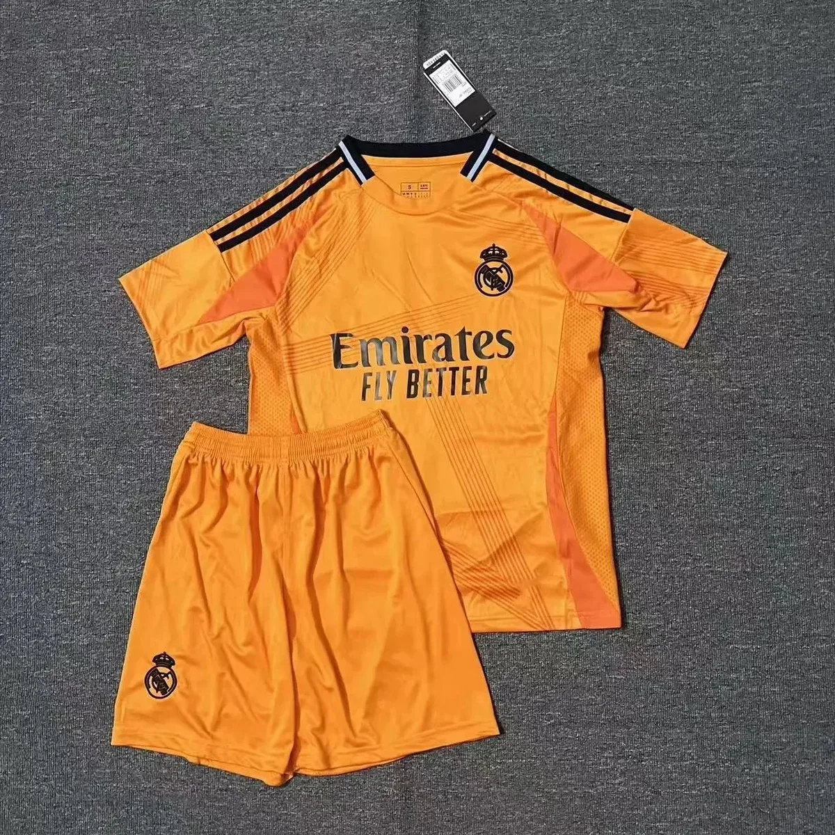 Adidas Real Madrid Away Kit Orange Soccer Set