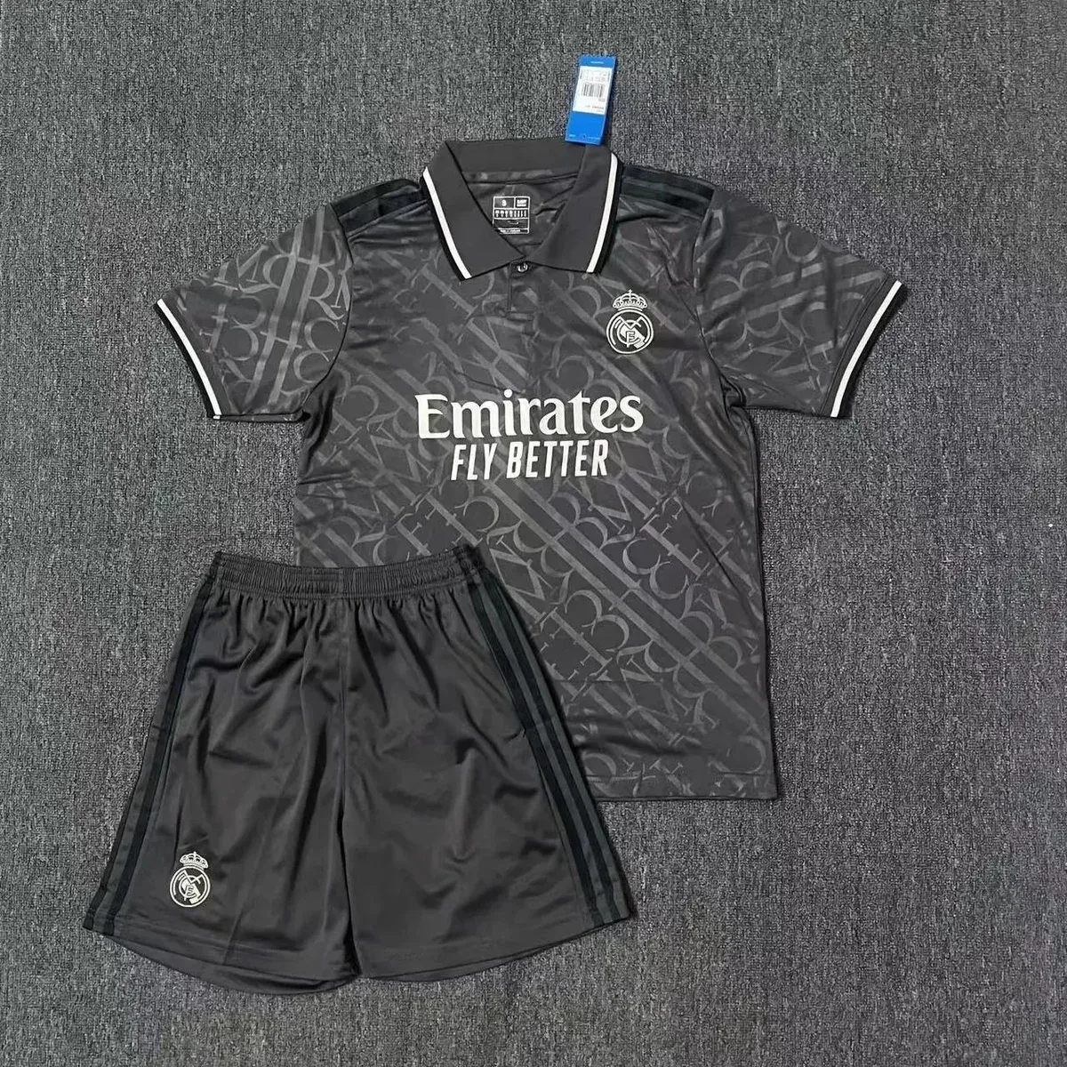 Adidas Real Madrid Away Kit Black Soccer Set