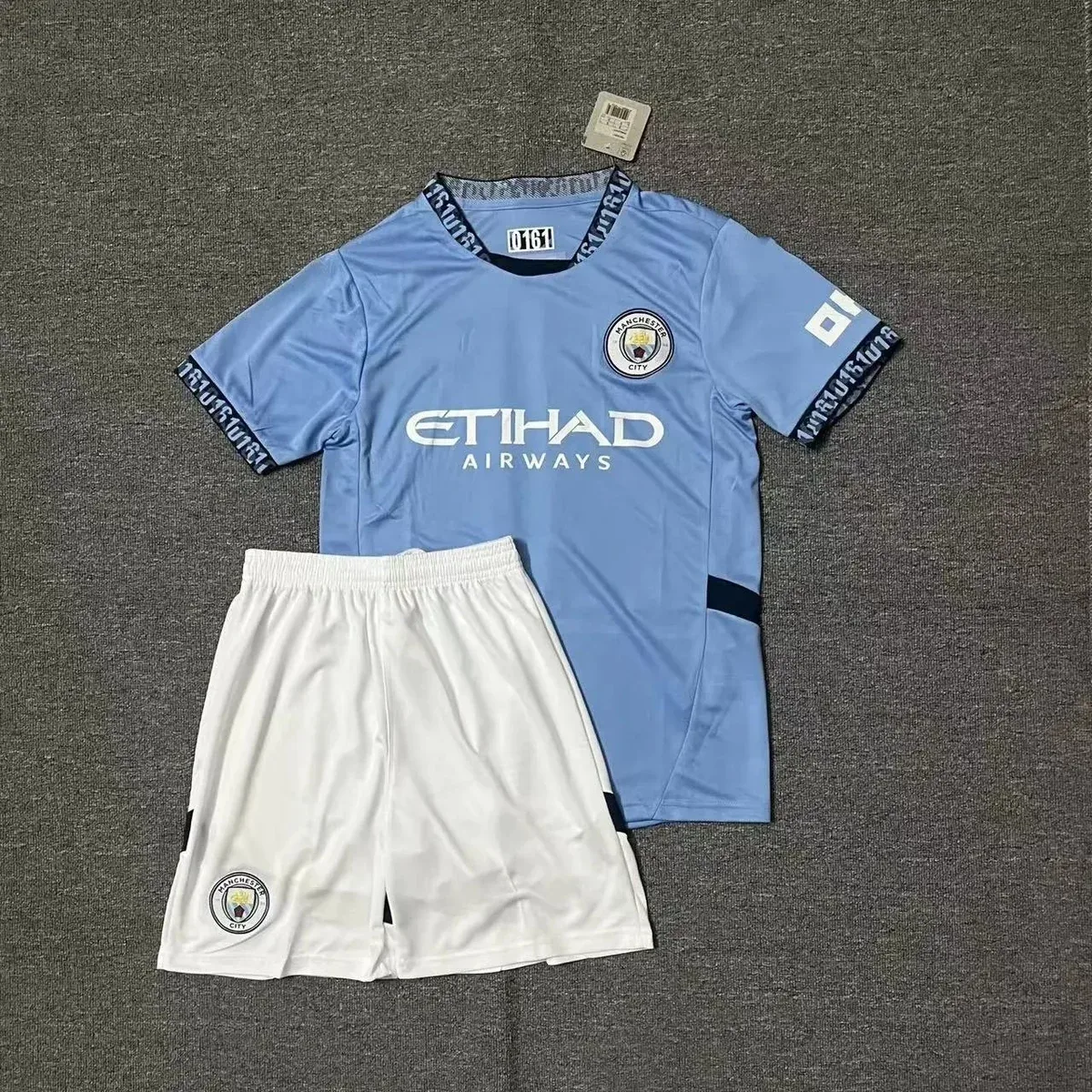 Manchester City Home Kit Light Blue/White Soccer Set