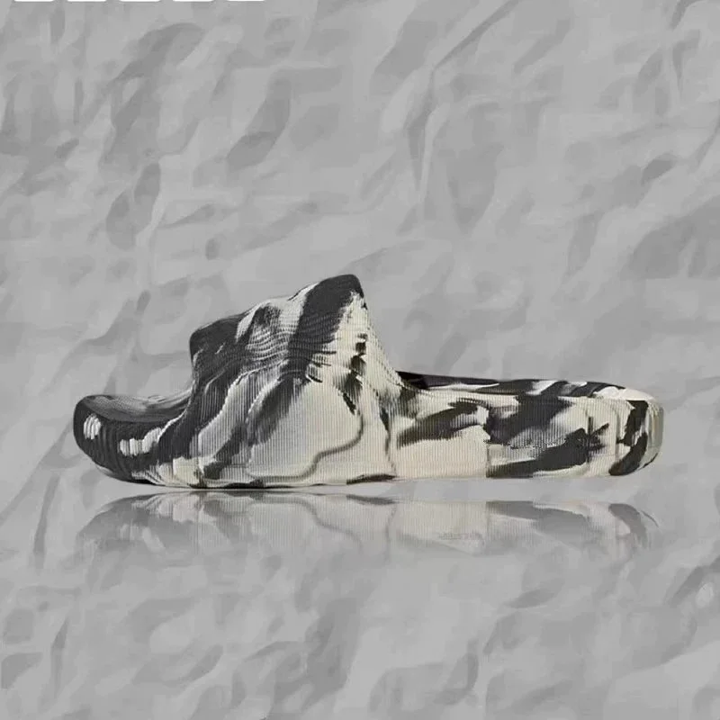 Other Unisex Marble Print Slide Sandals Black