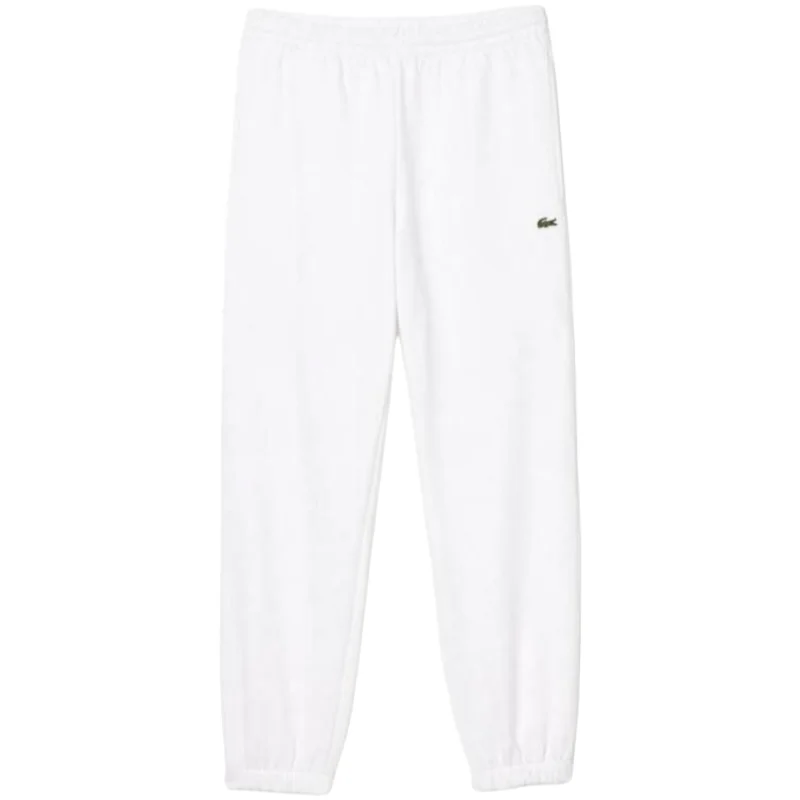 Lacoste White Crocodile Logo Sweatpants