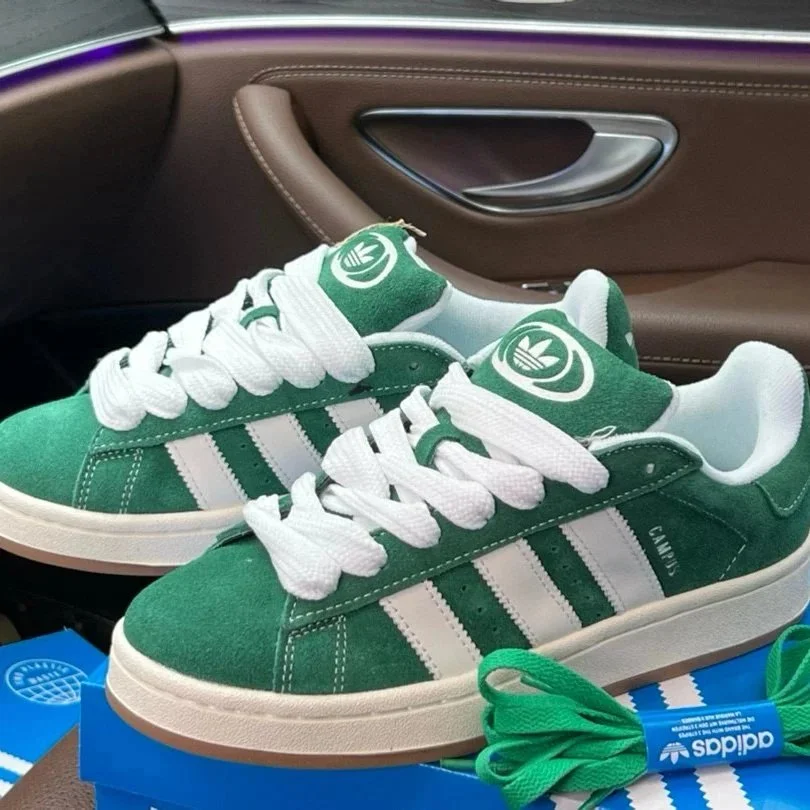 Adidas Campus Green White Sneakers