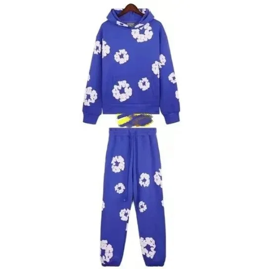 Blue Floral Tracksuit Set