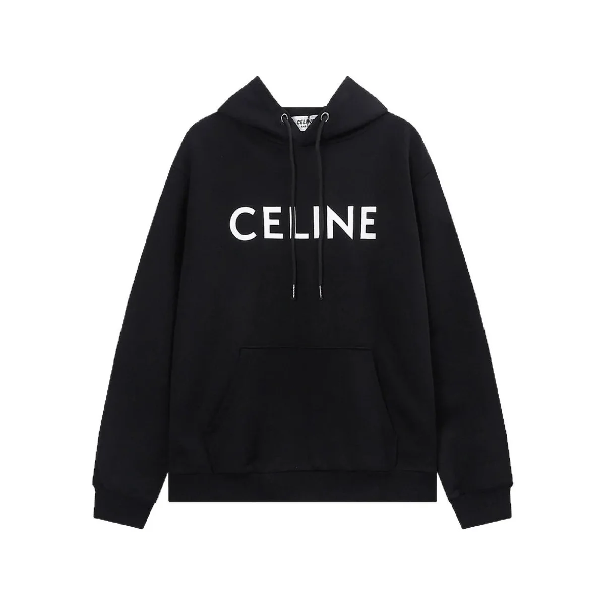 Celine Black Logo Hoodie Sweatshirt