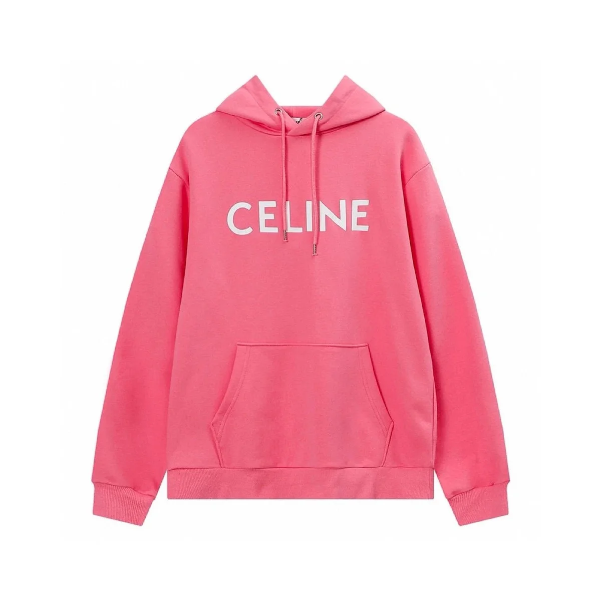 Celine Pink Celine Logo Hoodie