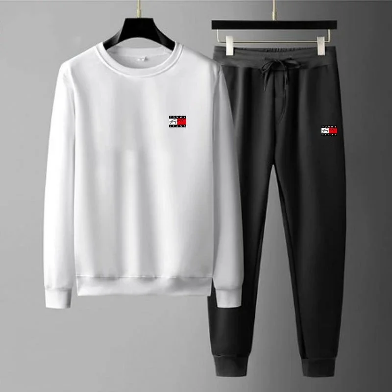 Tommy Hilfiger Classic Logo Tracksuit White/Black