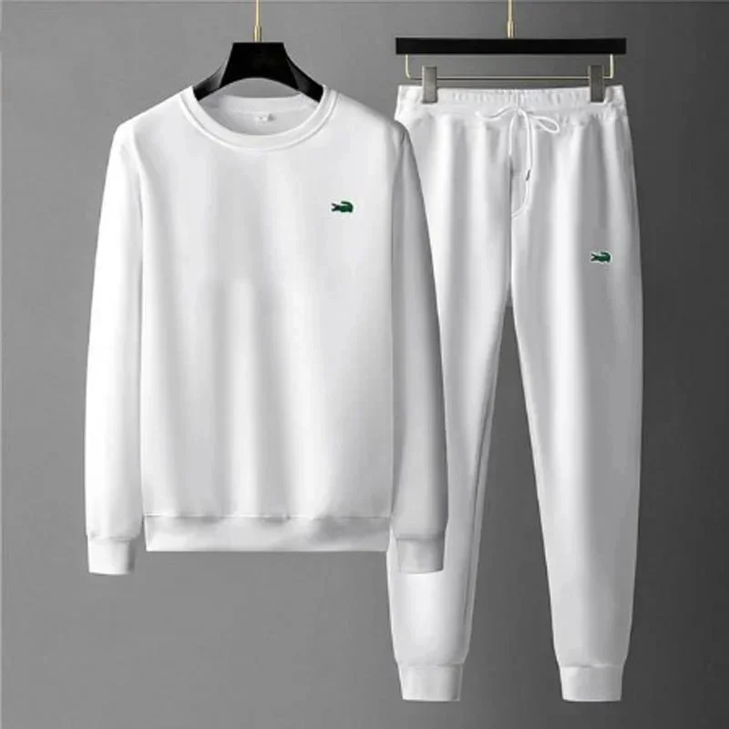 Lacoste White Crocodile Logo Tracksuit