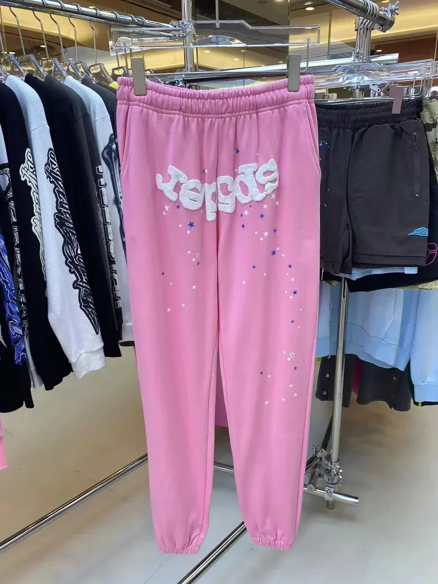 Pink 'YEPGOS' Star Print Sweatpants B8