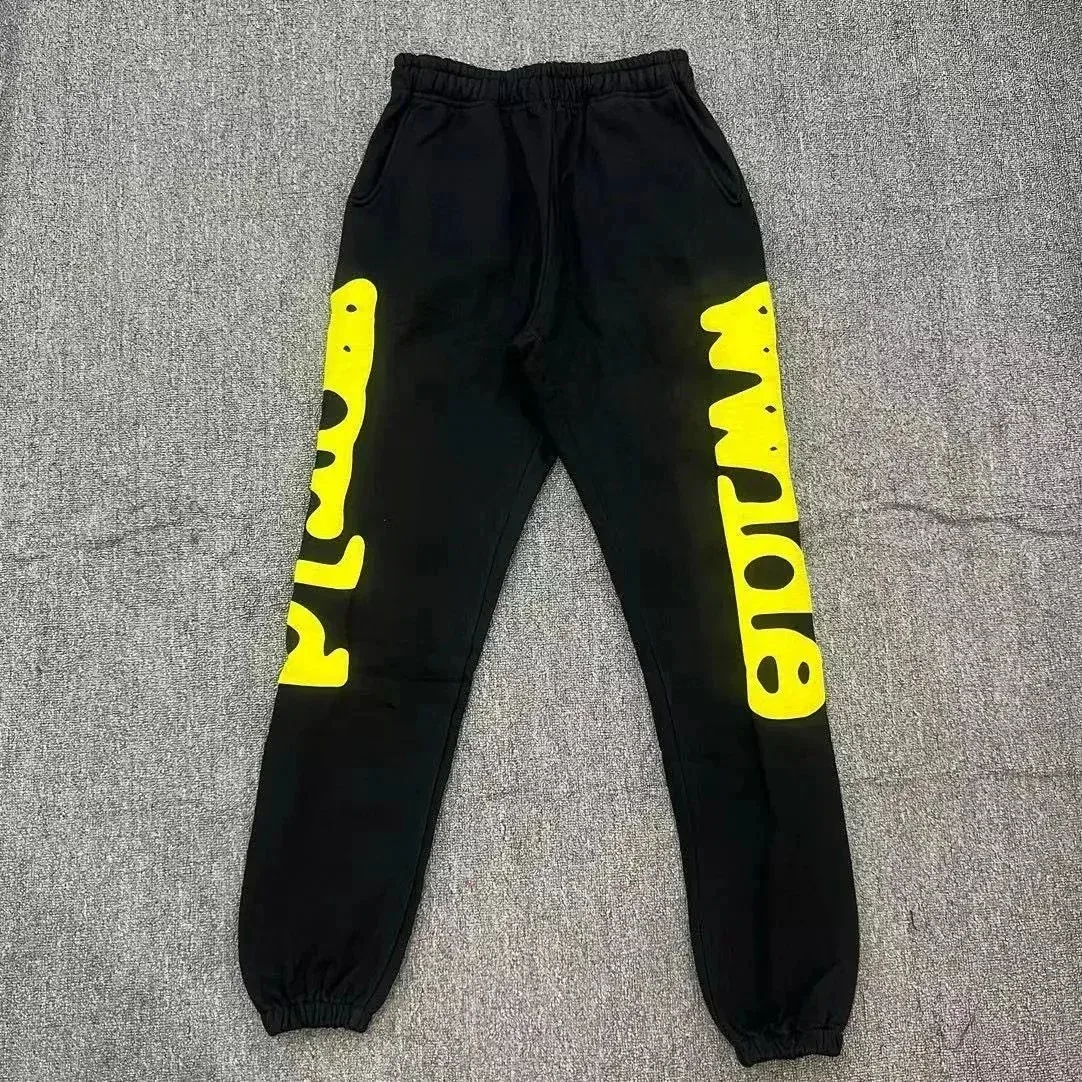 Black Yellow Blister Letter Pants2 Sweatpants
