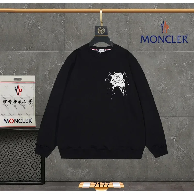 Moncler Black Logo Print Sweatshirt
