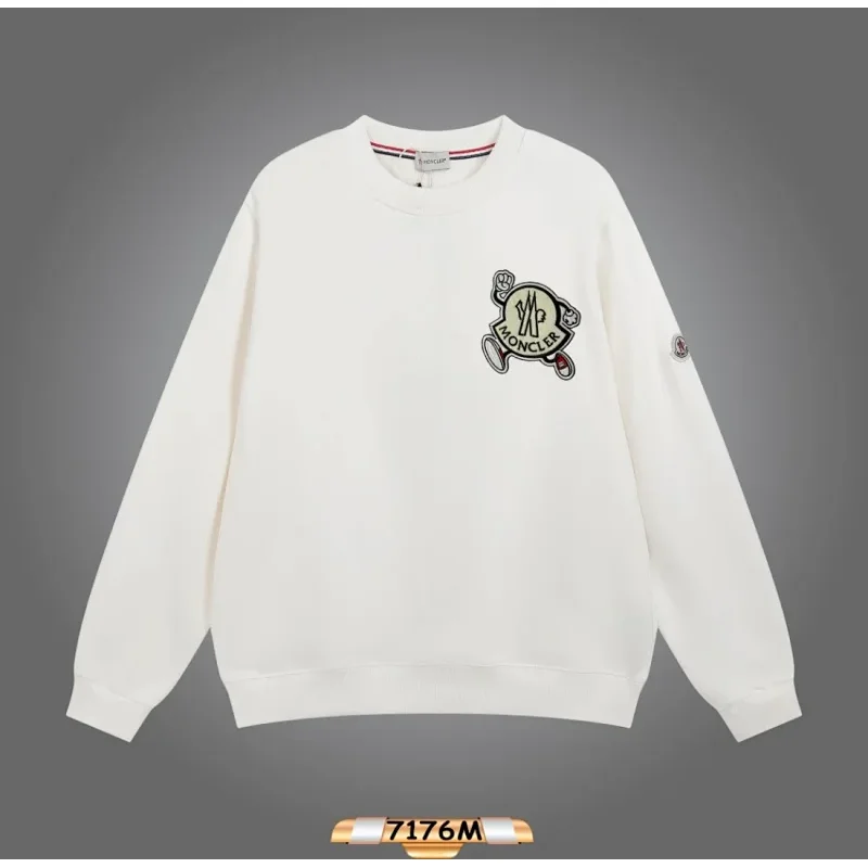 Moncler 7176M White Logo Sweatshirt