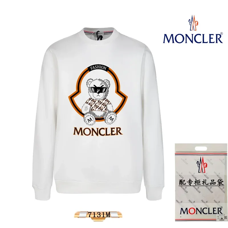 Moncler 7131M White Bear Graphic Sweatshirt