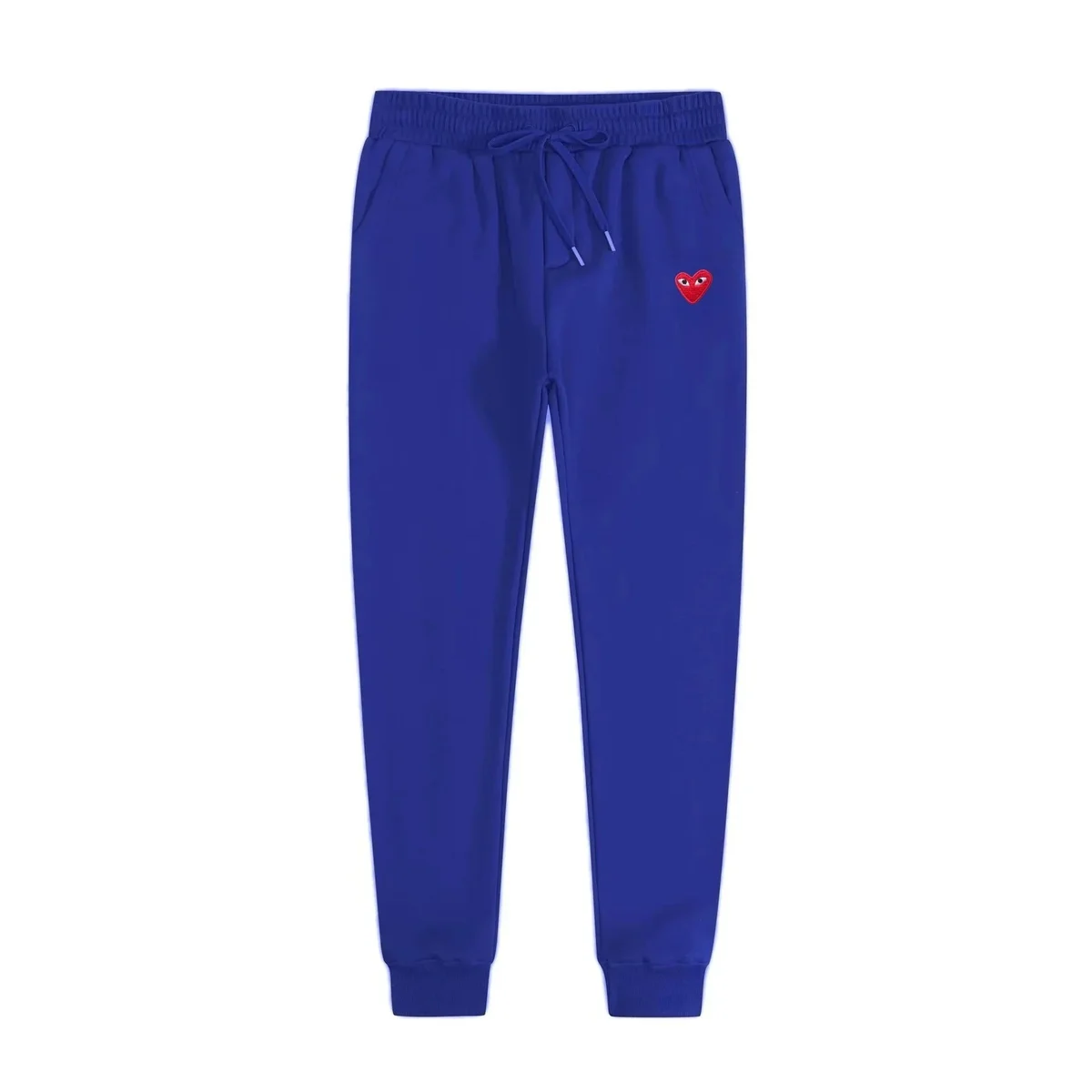 Comme des Garçons Blue Heart Sweatpants