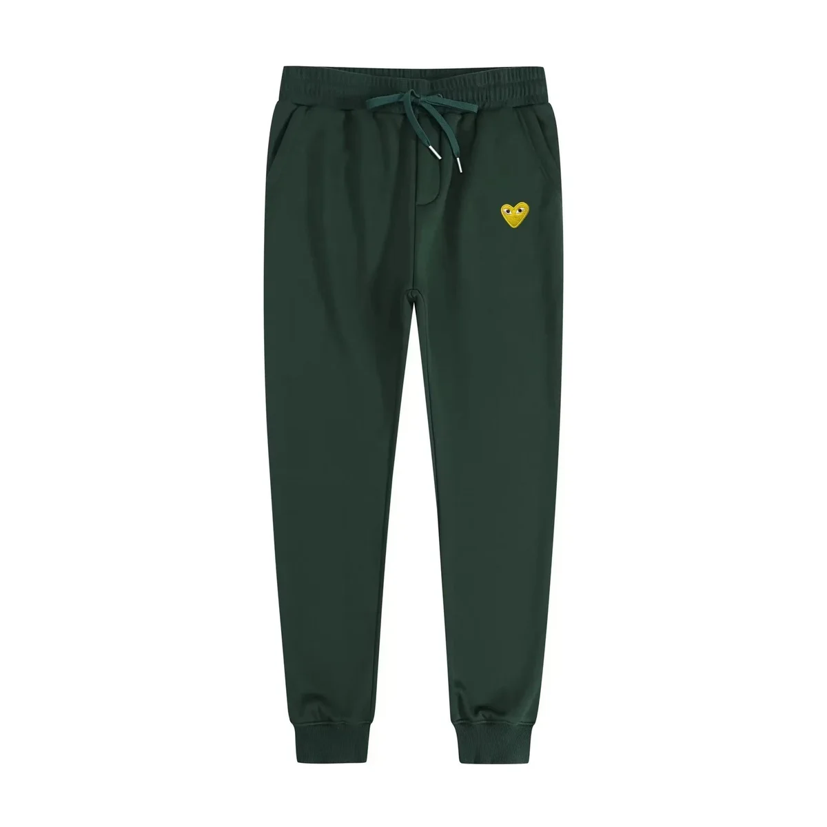 Comme des Garçons Heart Logo Sweatpants Dark Green