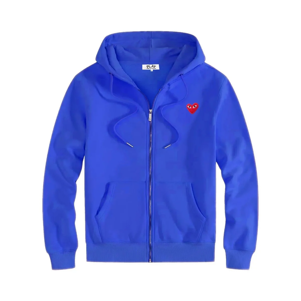 Comme des Garçons Play Royal Blue Zip-Up Hoodie