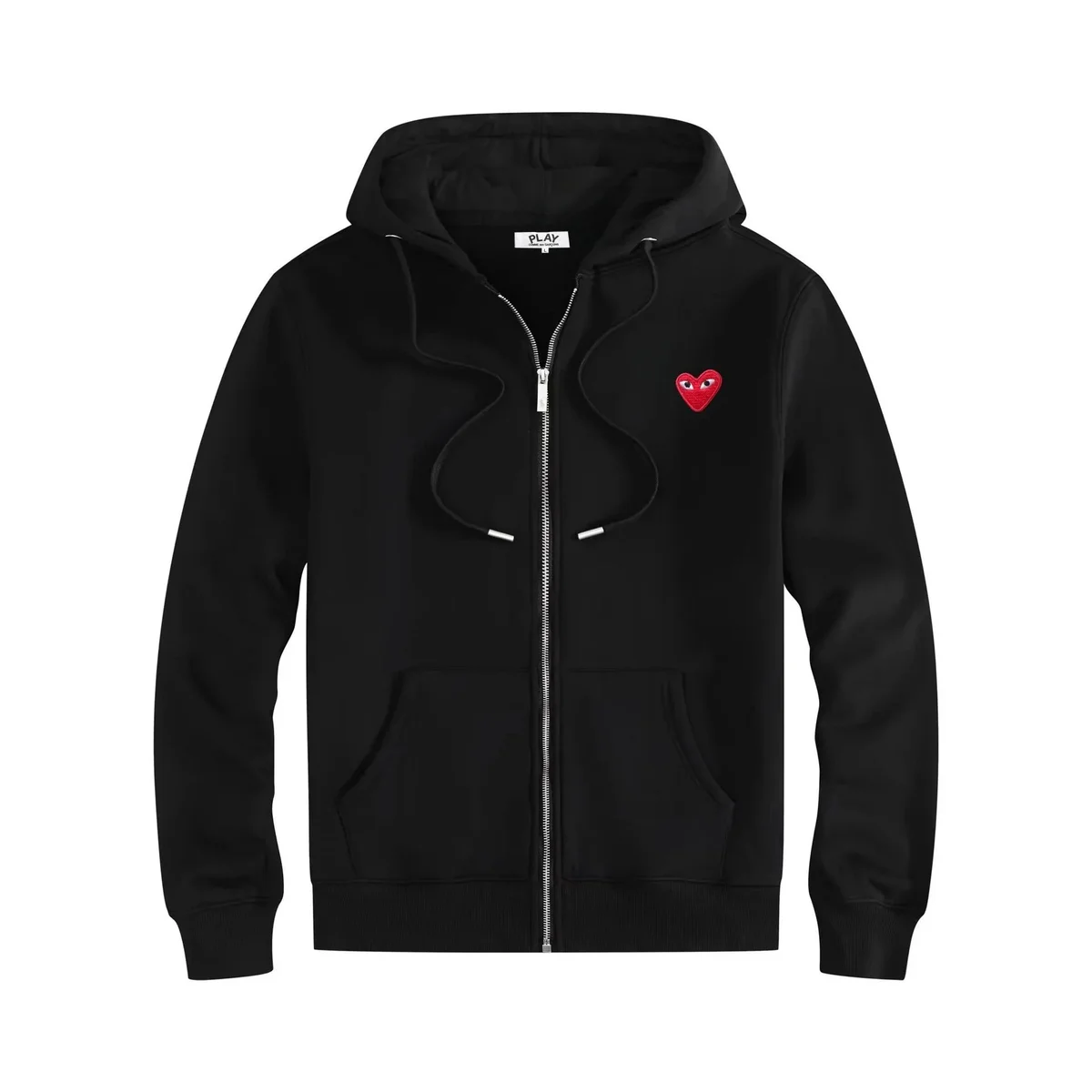 Comme des Garçons Play Heart Zip-Up Hoodie Black