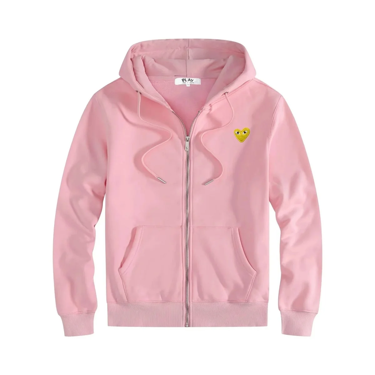 Comme des Garçons Play Pink Heart Zip-Up Hoodie