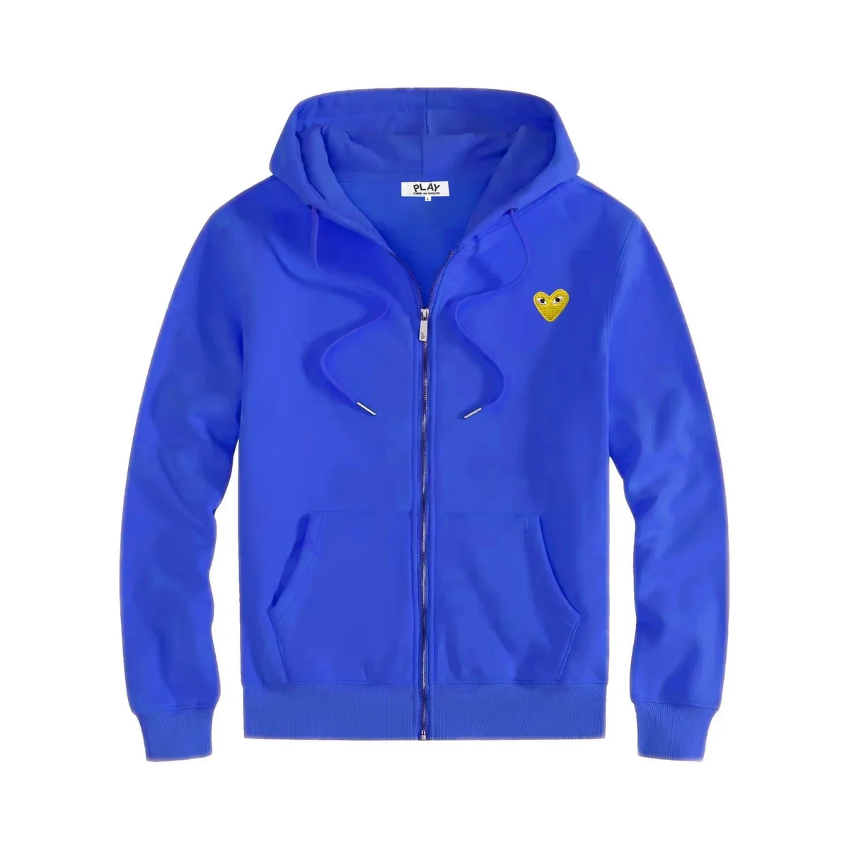 Comme des Garçons Play Royal Blue Zip-Up Hoodie