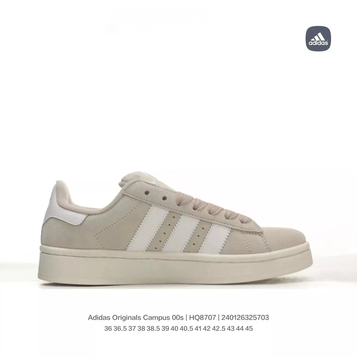 Adidas Campus 00s Sail/White Sneakers