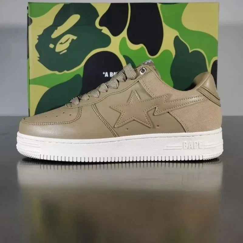 A Bathing Ape BAPE STA Olive Green Sneakers