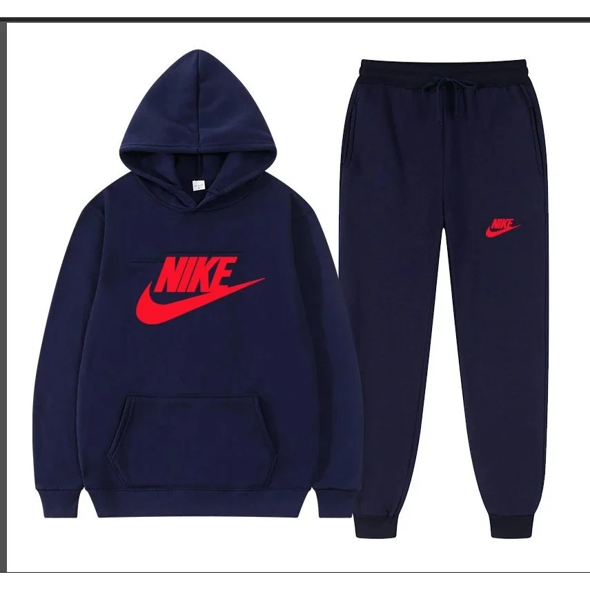 Nike Hoodie & Pants Set Navy/Red Tracksuit