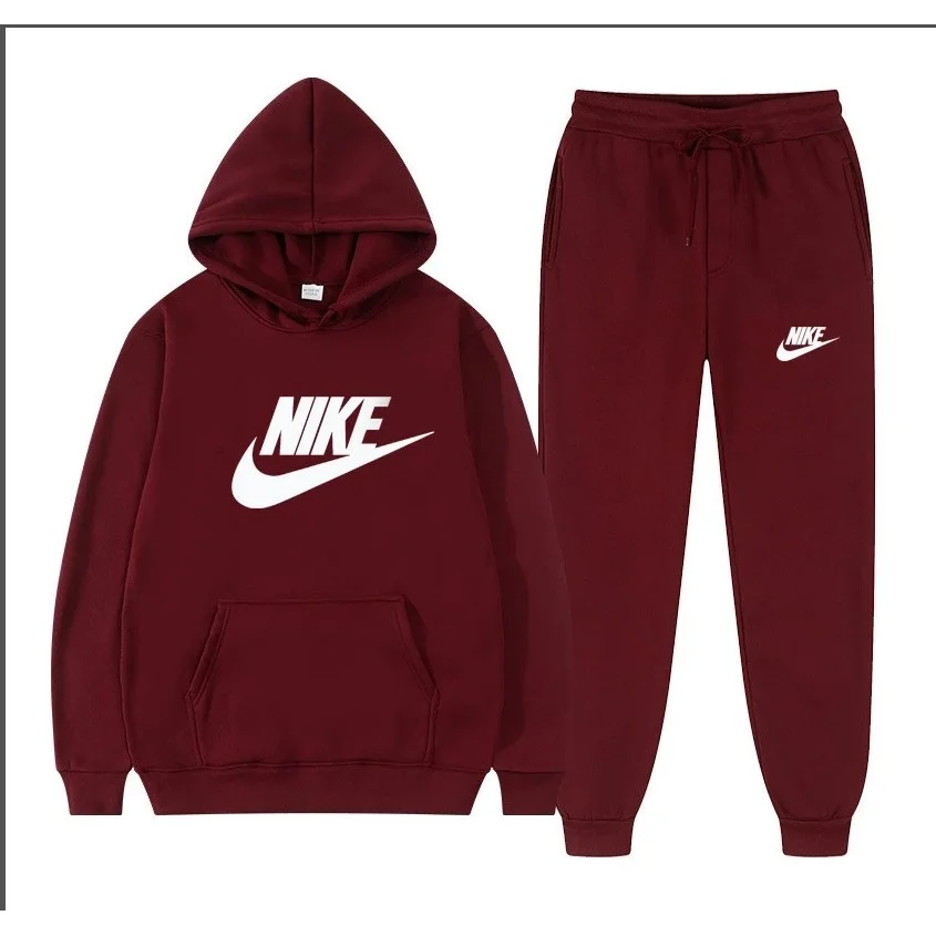 Nike Tracksuit Set Maroon Hoodie & Pants