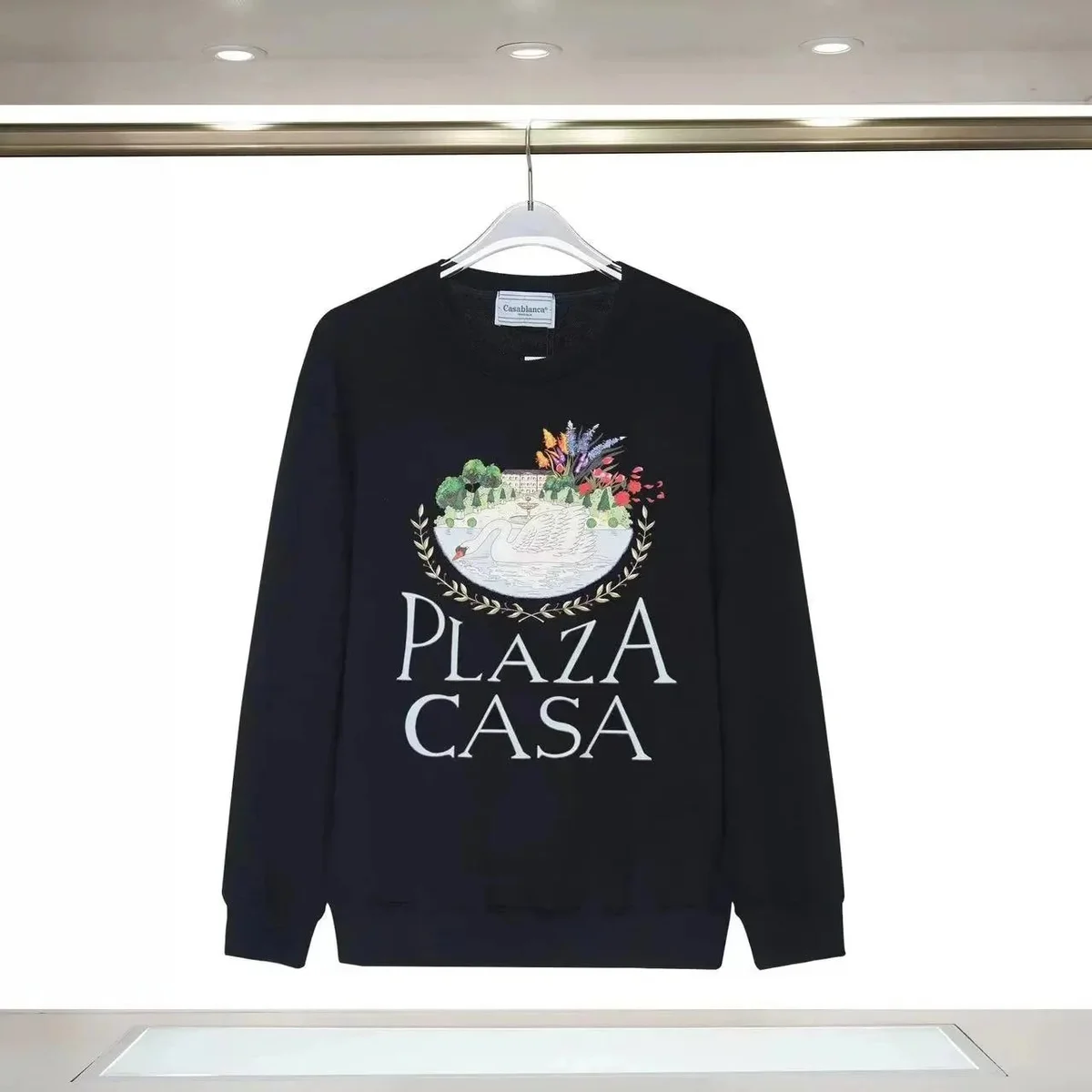 Casablanca Plaza Casa Black Graphic Sweatshirt