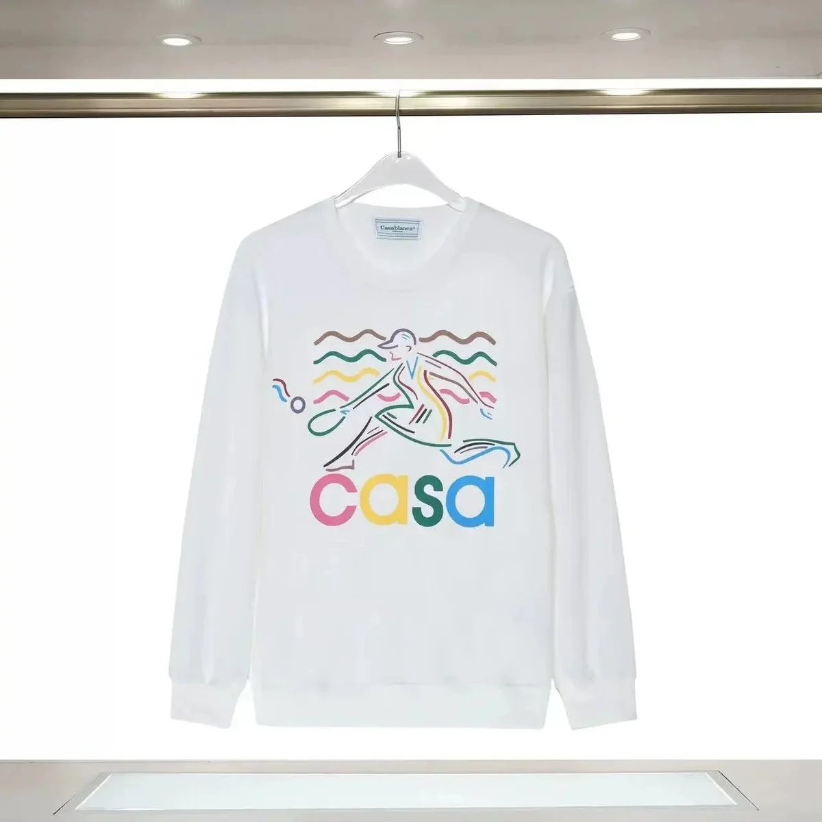 Casablanca Casa Color Block Print Sweatshirt White