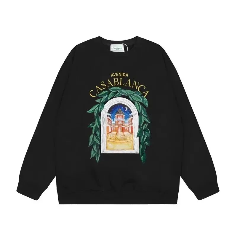 Black 'Avenida Casablanca' Graphic Sweatshirt