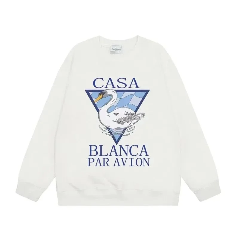 Casa Blanca Par Avion White Graphic Sweatshirt