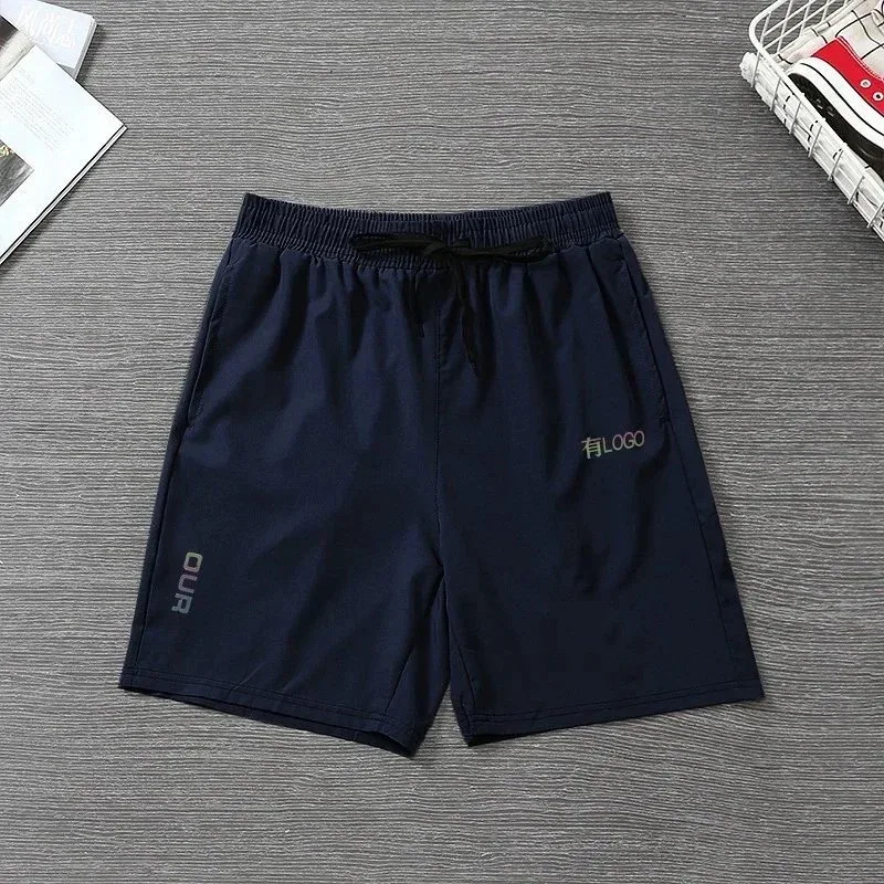 Navy Solid Shorts Casual