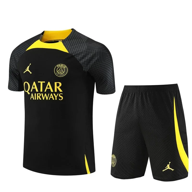 Nike Air Jordan Paris Saint-Germain Black Yellow Training Set