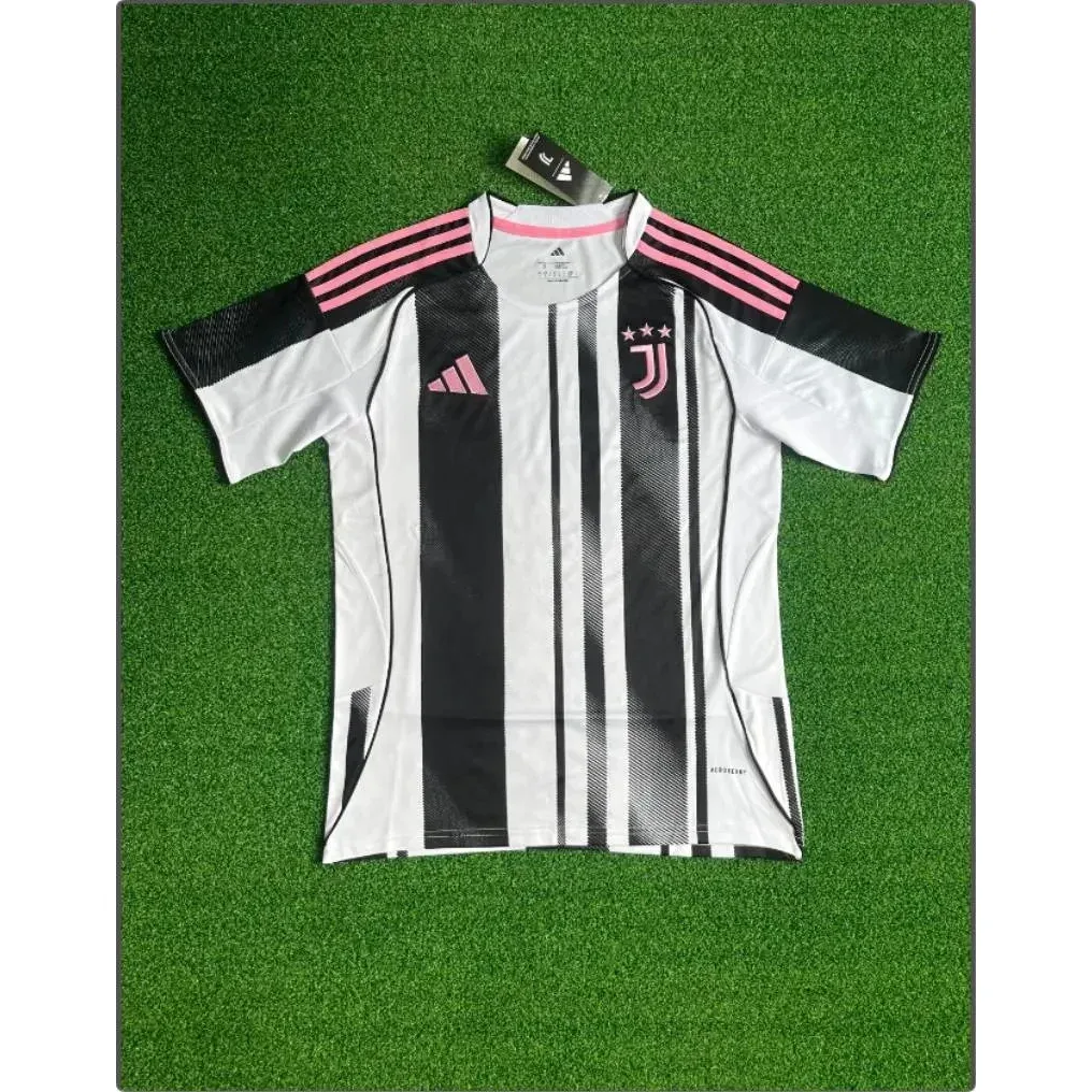 Adidas Juventus Home Jersey 25-26 Black/Pink T-Shirt