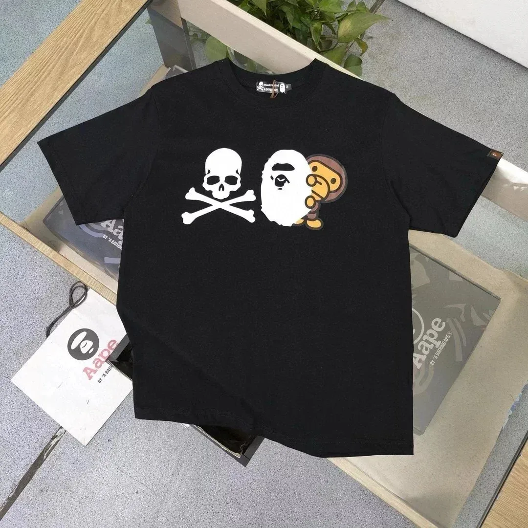 A Bathing Ape BAPE STA Black Skull Monkey T-Shirt