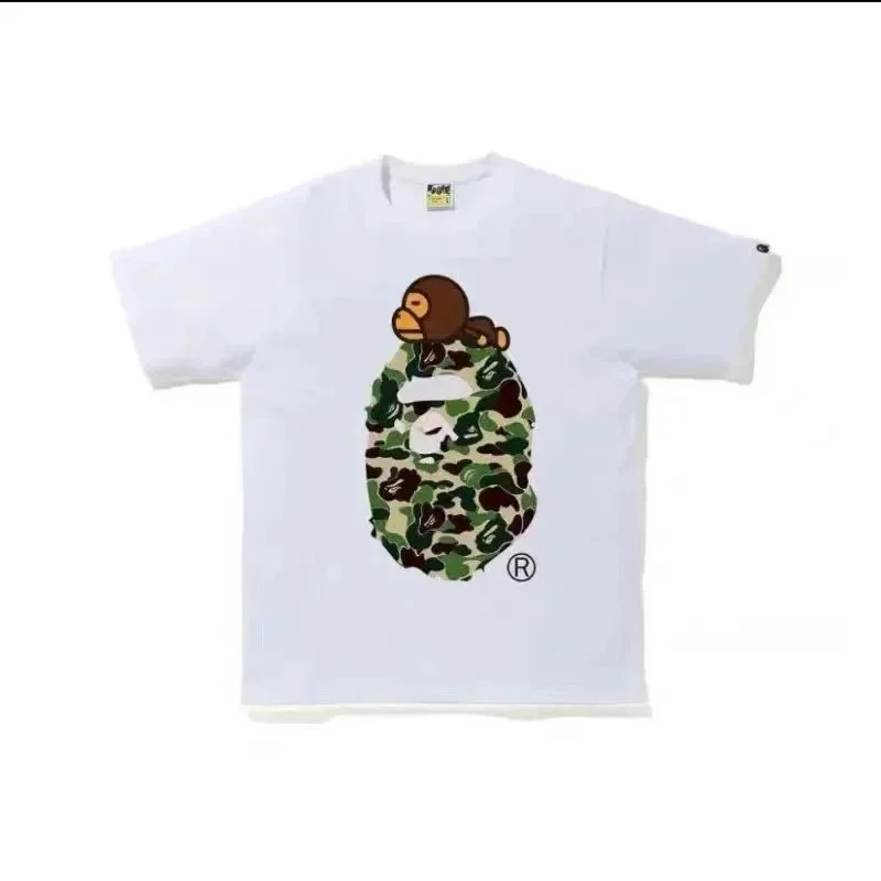 A Bathing Ape BAPE STA Camo Monkey White T-Shirt