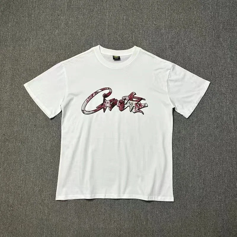 Unisex White 'Chet' T-Shirt with Camo Print