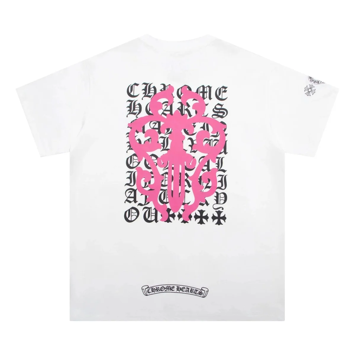 Chrome Hearts White Gothic Cross T-Shirt