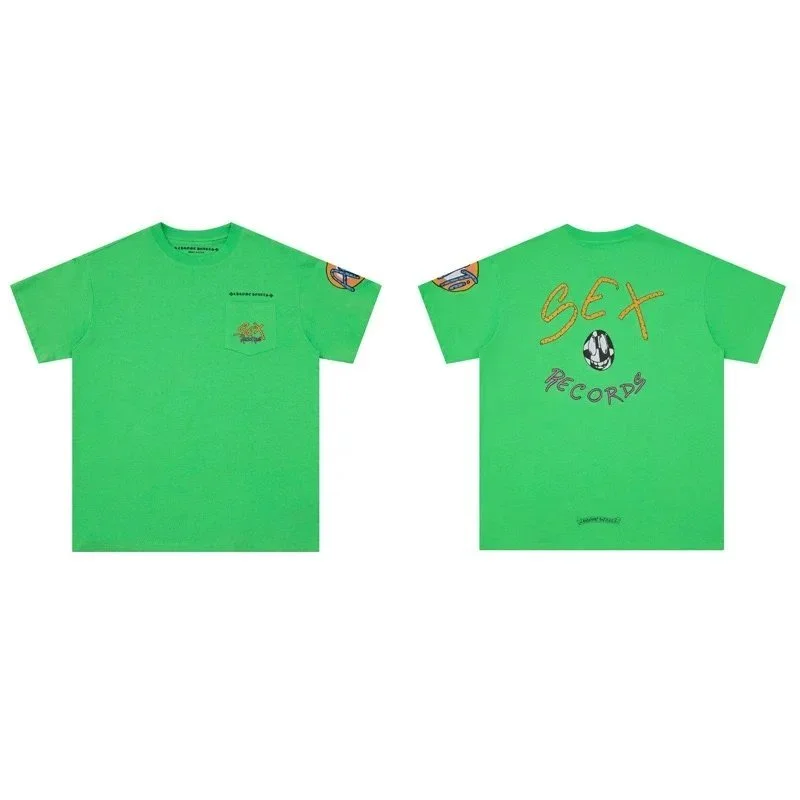 Green 'SEX RECORDS' Graphic T-Shirt