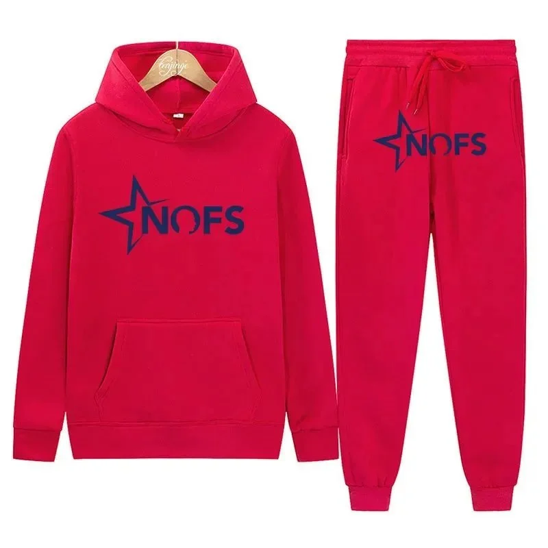 NOFS Red NOFS Star Hoodie & Joggers Set