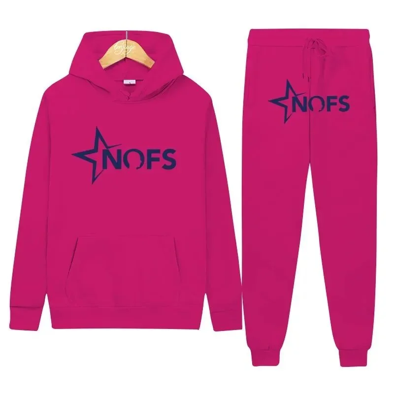 NOFS DD-22 Pink Solid Tracksuit Set