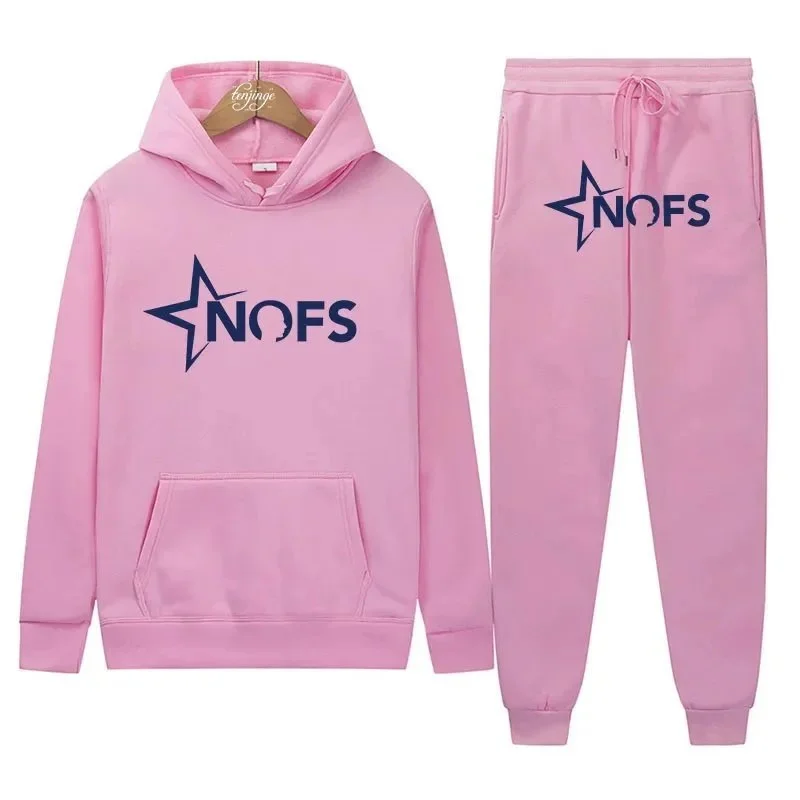 NOFS Pink NOFS Star Hoodie & Jogger Set